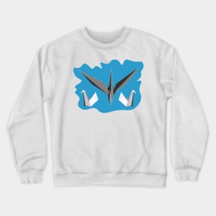 Crane And Swans Origami Crewneck Sweatshirt